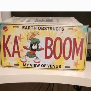 Marvin the Martian 'KA-BOOM' Novelty License Plate
